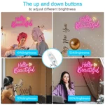 Enseigne Lumineuse LED « Hello Beautiful » Avec Éclairage Rosée – Décoration Moderne – Image 9