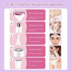 Rasoir Électrique 5 en 1 Pour Femmes – Pour Femmes – Rasage Sûr – Rechargeable Par USB – Image 13