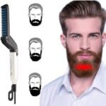 Brosse Lissante Électrique Multifonctionnelle Pour Hommes – Peigne De Soin Pour La Barbe et La Moustache