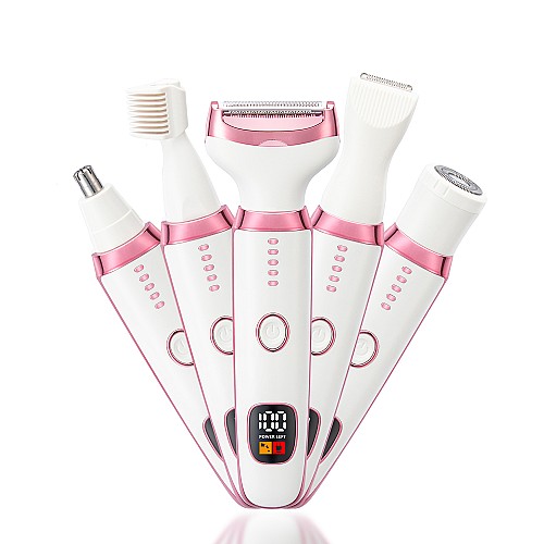 6a5defe6289b3-1784541158-thumbnail-medium Rasoir Électrique 5 en 1 Pour Femmes – Pour Femmes – Rasage Sûr – Rechargeable Par USB – Image 1