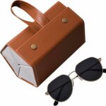 Étui à Lunettes Pliable 5 En 1 En Cuir PU - Multi-usages - Marron – Image 6