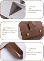 Étui à Lunettes Pliable 5 En 1 En Cuir PU - Multi-usages - Marron – Image 7