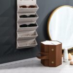 Étui à Lunettes Pliable 5 En 1 En Cuir PU - Multi-usages - Marron – Image 5