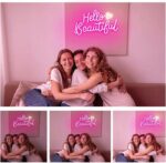 Enseigne Lumineuse LED « Hello Beautiful » Avec Éclairage Rosée – Décoration Moderne – Image 5
