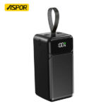 Pawer Bank Ultra-performante Aspor A319 (NR)– 50 000 MAh – Puissante – Charge Rapide – 22,5 W – 3 Câbles Intégrés – Multiport – Image 3