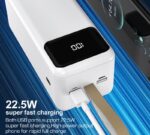 Pawer Bank Ultra-performante Aspor A319 – 50 000 MAh – Puissante – Charge Rapide – 22,5 W – 3 Câbles Intégrés – Multiport – Image 4
