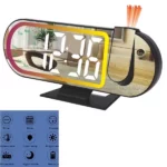 Réveil Numérique De Bureau DS-3827LP – Avec Fonction Snooze Et Mode Nuit – Projection Au Plafond
