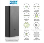 Chargeur Portable Haute Vtesse Xiaomi Mi 30 000 MAh – Distribution Intelligente De L’énergie – Double Entrée - Noir