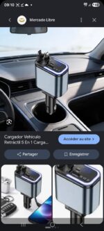 Chargeur De Voiture 5 En 1 – 120 W – Adaptateur à Câble Rétractable – Affichage Numérique LED – Image 6