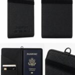 Étui Pour Passeport – Poche De Sécurité – Lanière De Cou – Antivol – Noir