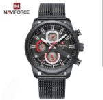 Montre Naviforce À Double Affichage – Fabriquée En Acier Inoxydable – Système D’exploitation À Quartz Et Numérique