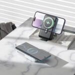 Chargeur Magnétique Portable Multifonction  000 MAh – Charge Sans Fil 15 W – Trois Câbles – Support Téléphone – Image 2
