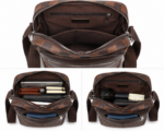 Sac Bandoulière Élégant Pour Homme À Motif À Carreaux – Multiples Poches Et Bandoulière Réglable – Image 2