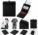 Étui Pour Passeport – Poche De Sécurité – Lanière De Cou – Antivol – Noir – Image 2