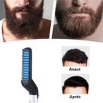 Brosse Lissante Électrique Multifonctionnelle Pour Hommes – Peigne De Soin Pour La Barbe et La Moustache – Image 3