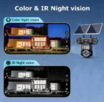 Caméra Solaire 4G PTZ 12MP – 4 Objectifs – Vision 360° & Zoom X10 – Image 13