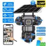 Caméra Solaire 4G PTZ 12MP – 4 Objectifs – Vision 360° & Zoom X10