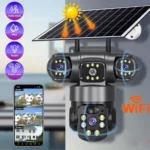 Caméra Solaire 4G PTZ 12MP – 4 Objectifs – Vision 360° & Zoom X10 – Image 2