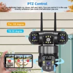 Caméra Solaire 4G PTZ 12MP – 4 Objectifs – Vision 360° & Zoom X10 – Image 4