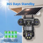 Caméra Solaire 4G PTZ 12MP – 4 Objectifs – Vision 360° & Zoom X10 – Image 6
