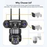 Caméra Solaire 4G PTZ 12MP – 4 Objectifs – Vision 360° & Zoom X10 – Image 9