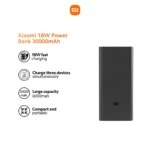 Chargeur Portable Haute Vtesse Xiaomi Mi 30 000 MAh – Distribution Intelligente De L’énergie – Double Entrée - Noir – Image 10