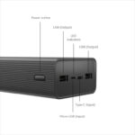 Chargeur Portable Haute Vtesse Xiaomi Mi 30 000 MAh – Distribution Intelligente De L’énergie – Double Entrée - Noir – Image 4
