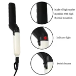 Brosse Lissante Électrique Multifonctionnelle Pour Hommes – Peigne De Soin Pour La Barbe et La Moustache – Image 12