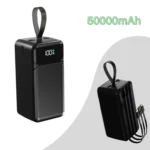 Pawer Bank Ultra-performante Aspor A319 (NR)– 50 000 MAh – Puissante – Charge Rapide – 22,5 W – 3 Câbles Intégrés – Multiport – Image 2