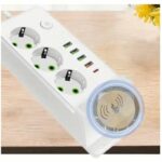 Multiprise 3P + 3USB + 2 TYPE-C – 2500W – Chargement Sans-Fil – Support Téléphone – Image 5