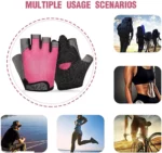 Une Paire De Gants De Sport Pour Femmes – Respirants – De Couleur Rose – Image 7