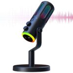 Microphone Dynamique Avec Ports USB et XLR – Dynamique – Éclairage RVB – Technologie De Réduction Du Bruit – Image 12
