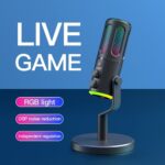 Microphone Dynamique Avec Ports USB et XLR – Dynamique – Éclairage RVB – Technologie De Réduction Du Bruit – Image 11