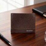 Portefeuille Pour Homme De Luxe En Cuir Façon Crocodile – Multi-compartiments Pour Cartes et Billets - Marron – Image 4