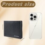 Portefeuille Pour Homme De Luxe En Cuir Façon Crocodile – Multi-compartiments Pour Cartes et Billets - Noir – Image 3