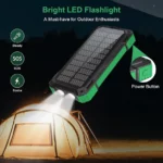 Pawer Bank Solaire Multifonction 30000 MAh – Recharge Sans Fil – Lampe LED Puissante – Sorties USB Multiples – Image 11