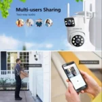Caméra De Surveillance Wi-Fi Intelligente À 360° – Suivi De Mouvement et Vision nocturne – Audio Bidirectionnel – Image 6