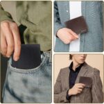 Portefeuille Pour Homme De Luxe En Cuir Façon Crocodile – Multi-compartiments Pour Cartes et Billets - Marron – Image 6