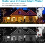 Caméra De Surveillance Wi-Fi Intelligente À 360° – Suivi De Mouvement et Vision nocturne – Audio Bidirectionnel – Image 8