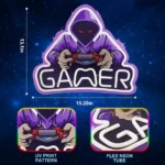 Enseigne Lumineuse Au Néon Imprimée Aux UV Pour Les Fans De Jeux Vidéo – Image 5
