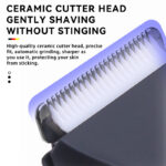 Rasoir Avec Lame En Céramique – Sans Fil et Étanche – Conçu Pour Les Zones Sensibles et Le Corps – Lumière LED – Image 11