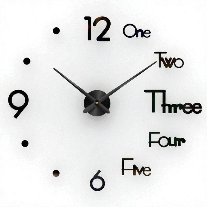 Horloge Murale Moderne – 3D – Adhésive – Image 7