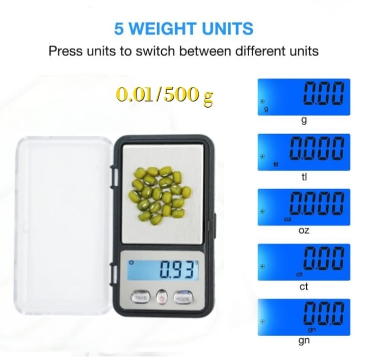 IMG-20260903-WA0029 Balance De Cuisine Numérique De Poche – Précision 0,01 g / 500g – Écran LCD – Image 1