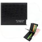 Portefeuille Pour Homme De Luxe En Cuir Façon Crocodile – Multi-compartiments Pour Cartes et Billets