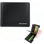 Portefeuille Pour Homme De Luxe En Cuir Façon Crocodile – Multi-compartiments Pour Cartes et Billets - Noir