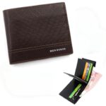 Portefeuille Pour Homme De Luxe En Cuir Façon Crocodile – Multi-compartiments Pour Cartes et Billets - Marron