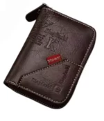 Portefeuille en Cuir D’inspiration Vintage Avec Plusieurs Emplacements Pour Cartes – Marron – Image 6