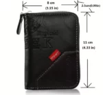 Portefeuille en Cuir D’inspiration Vintage Avec Plusieurs Emplacements Pour Cartes – Noir – Image 2