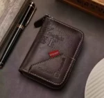 Portefeuille en Cuir D’inspiration Vintage Avec Plusieurs Emplacements Pour Cartes – Marron – Image 3