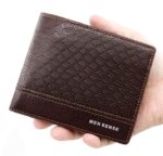 Portefeuille Pour Homme De Luxe En Cuir Façon Crocodile – Multi-compartiments Pour Cartes et Billets - Marron – Image 3